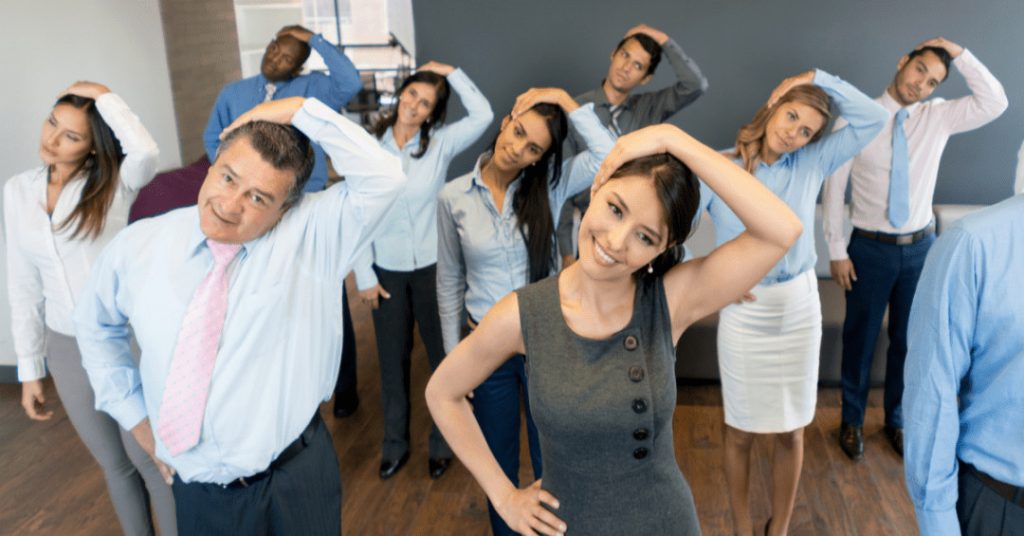 Pausas activas para grupos de trabajo en oficina