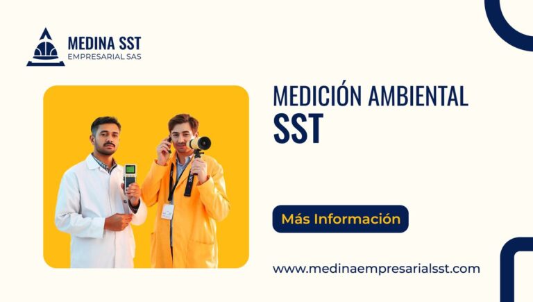 Mediciones ambientales en Seguridad y Salud en el Trabajo para evaluar condiciones térmicas, ruido, iluminación y calidad del aire en el entorno laboral.