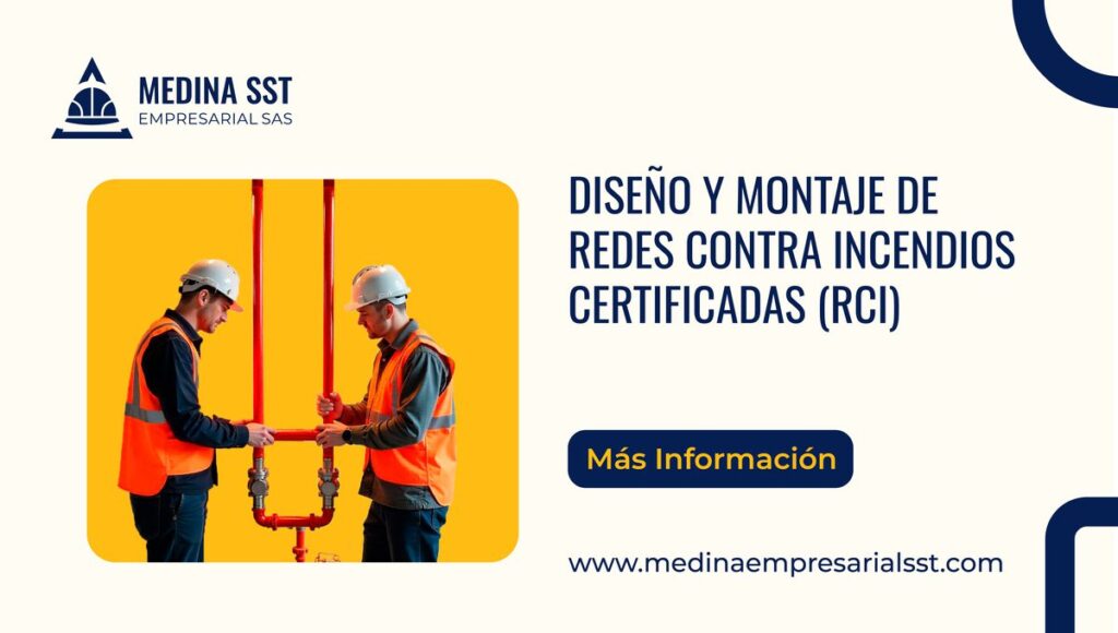 Instalación y mantenimiento de red contra incendios para la protección y seguridad en empresas e instalaciones industriales.