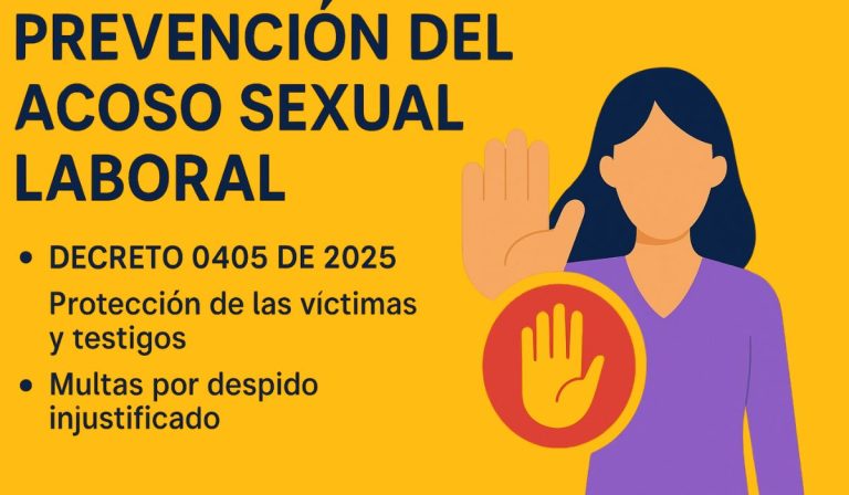 Prevención del acoso sexual laboral según el Decreto 0405 de 2025 en Colombia