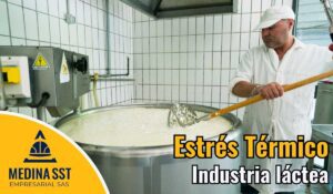 Guía de Mediciones Ambientales de Estrés Térmico en Industria Lácteo realizada en el cuarto de máquinas y calderas.