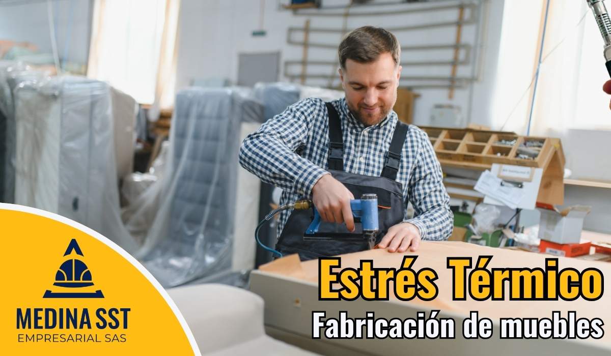 Registro de datos siguiendo la Guía de Mediciones Ambientales de Estrés Térmico en Fabricación de Muebles (SST) para el control de exposición al calor.