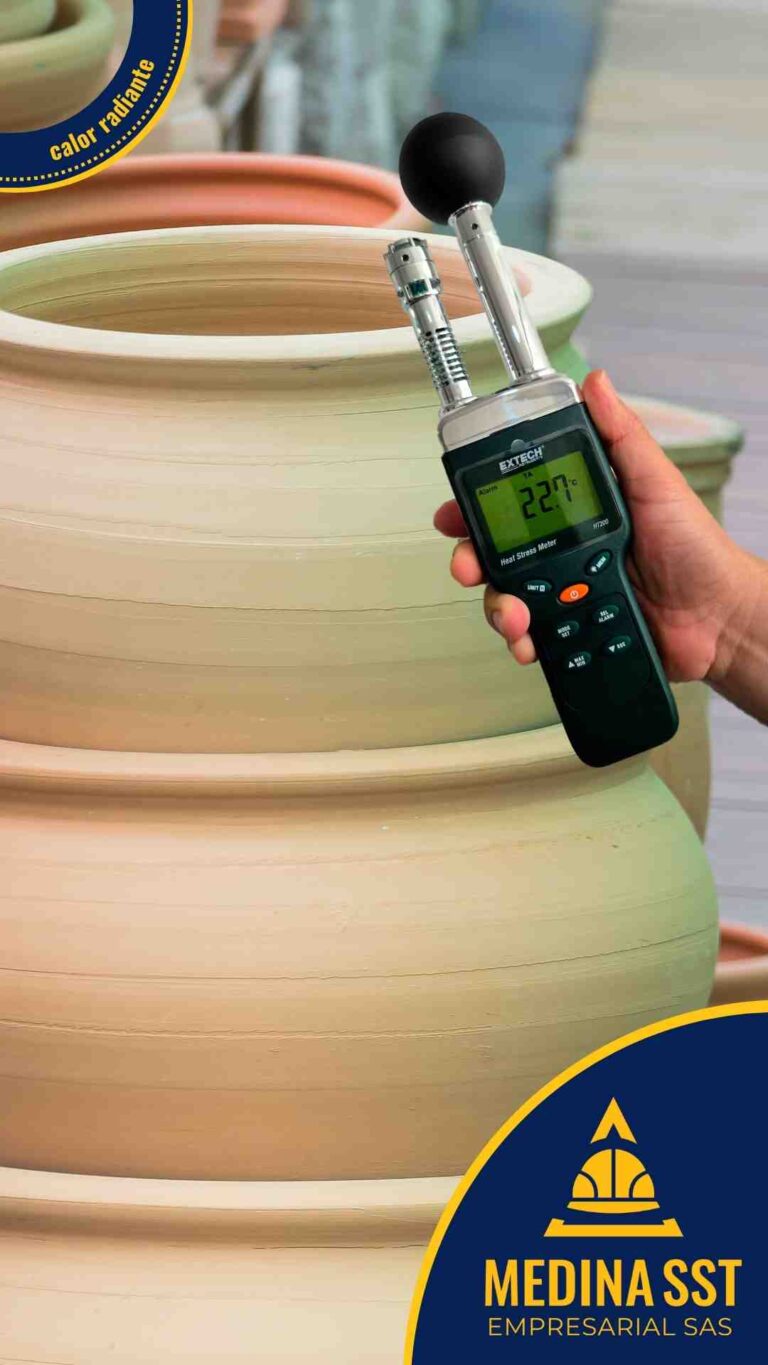 Guía de Mediciones Ambientales de Estrés Térmico en Industria Cerámica en estaciones de esmaltado y secaderos.