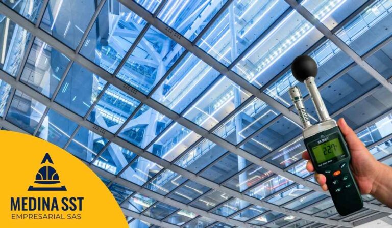 Guía de Mediciones Ambientales de Estrés Térmico en Industria de Vidrio realizada frente a hornos de fundición masiva.