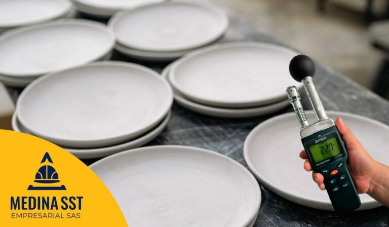 Guía de Mediciones Ambientales de Estrés Térmico en Industria Cerámica durante la descarga de hornos de túnel.