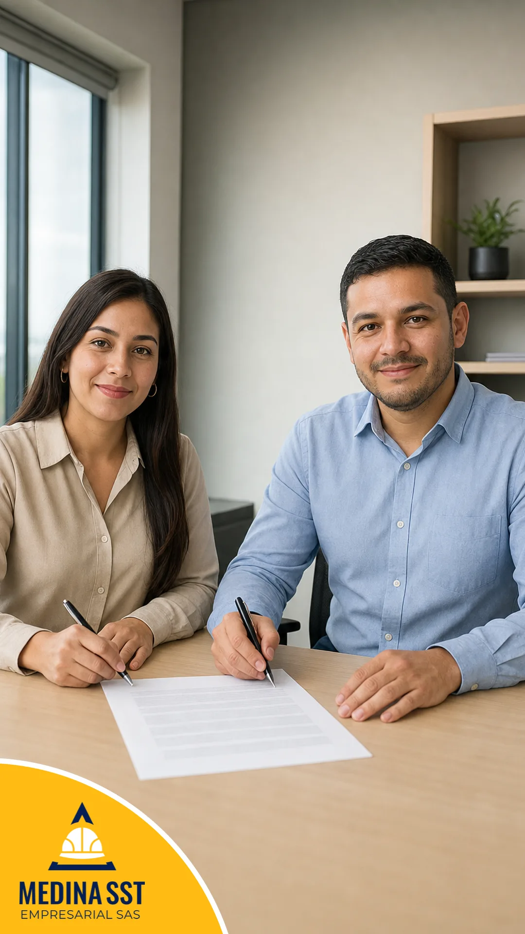 Quién debe firmar el plan de trabajo anual SST Empleador y responsable del SG-SST firmando juntos el plan de trabajo anual de una empresa colombiana