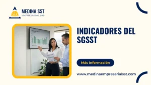 Indicadores del SGSST, imagen destacada con el título del artículo y la marca de Medina SST Empresarial